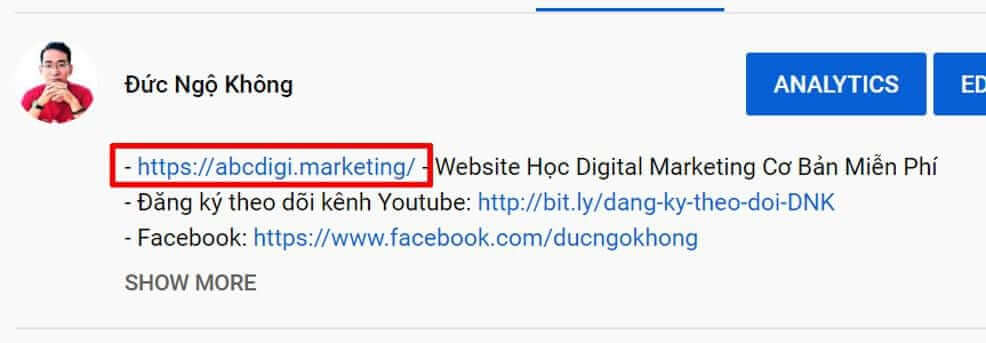 lấy traffic từ youtube