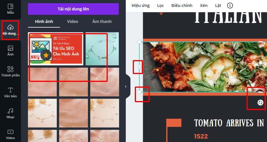 chỉnh sửa hỉnh ảnh bằng các chức năng tiện ích