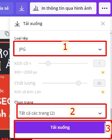 chọn các yêu cầu để tải ảnh xuống