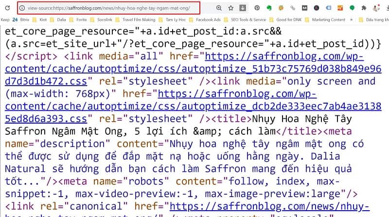 Hình ảnh 6 bước & checklist Tối ưu On-page Bài Viết SEO khi post lên website 37 Mã nguồn là nơi mà bot sẽ đọc nội dung của chúng ta