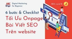 checklist tối ưu onpage cho bài viết seo trên website