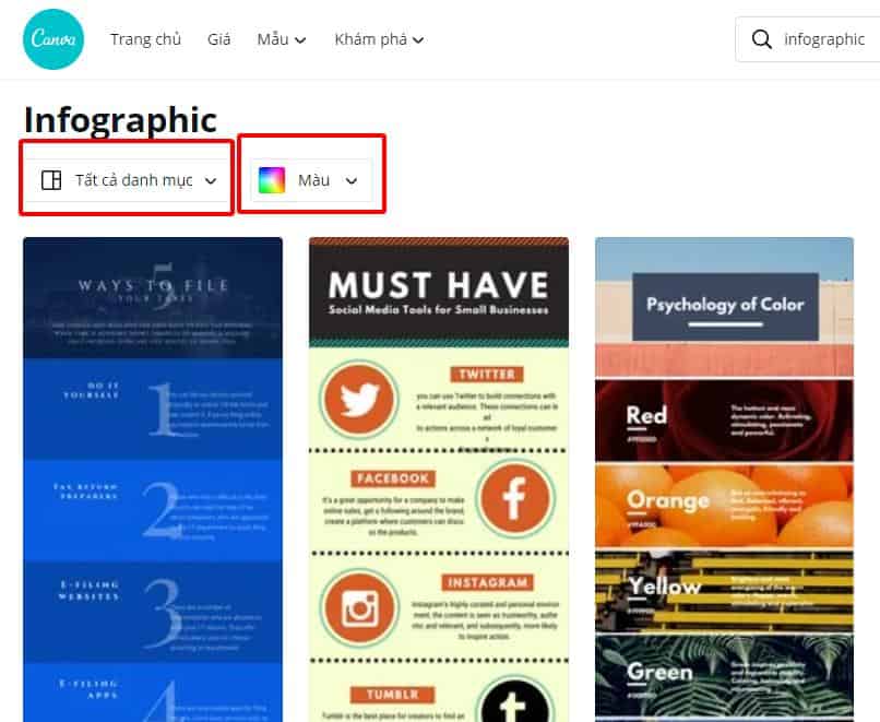 Chọn mẫu inforgraphic đúng chủ đề