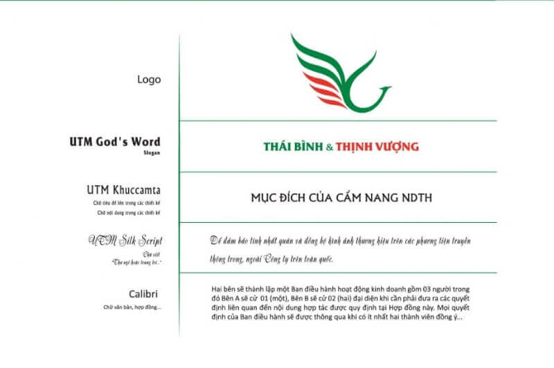 Font chữ cũng là một trong những yếu tố thể hiện tính cách của doanh nghiệp