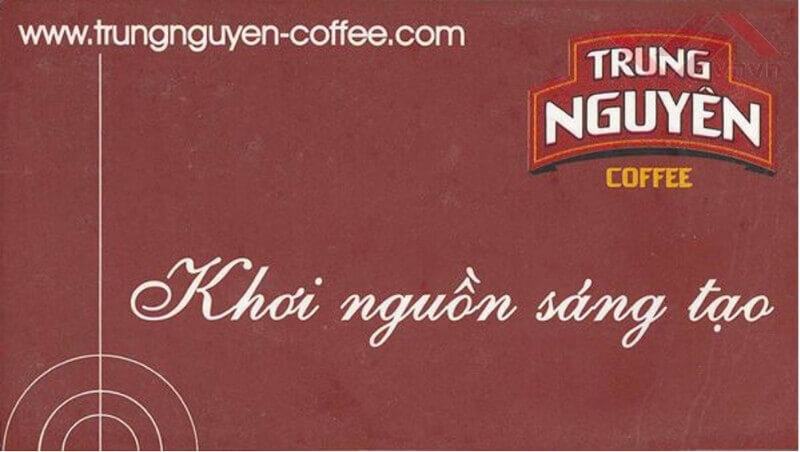 Cà phê Trung Nguyên với slogan 