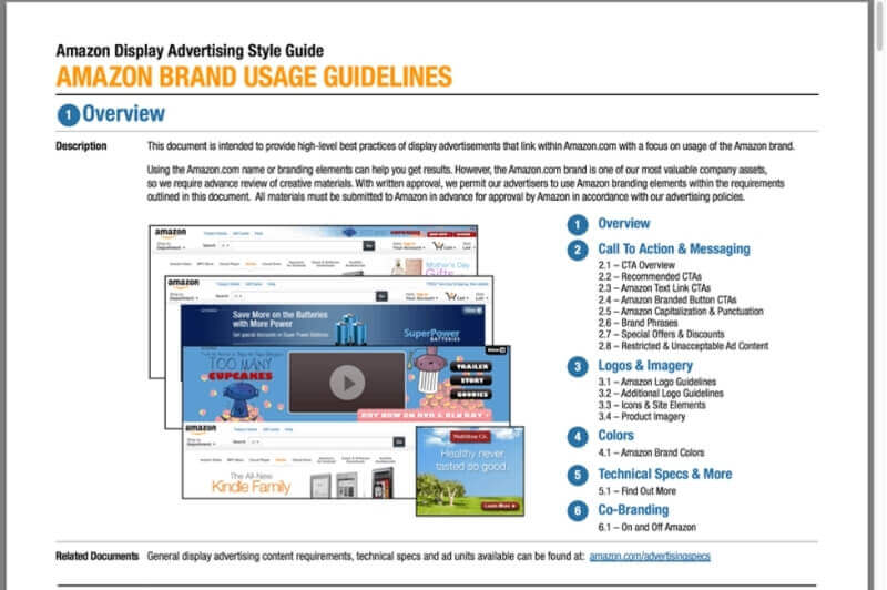 Hướng dẫn sử dụng brand guidelines của Amazon