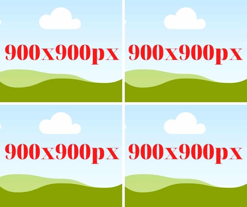 Hình ảnh Các Kích Thước Ảnh Trên Facebook, YouTube, Instagram, Linkedin 53 kích thước 4 ảnh vuông facebook