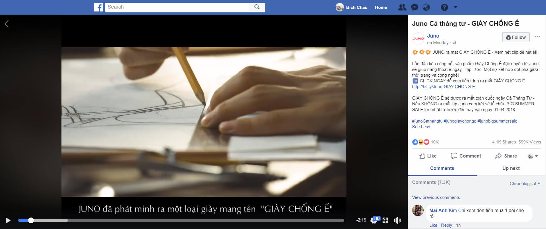 Giày chống ế một chiến dịch truyền thông kinh điển của content 1.4