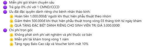 thong tin khuyen mai