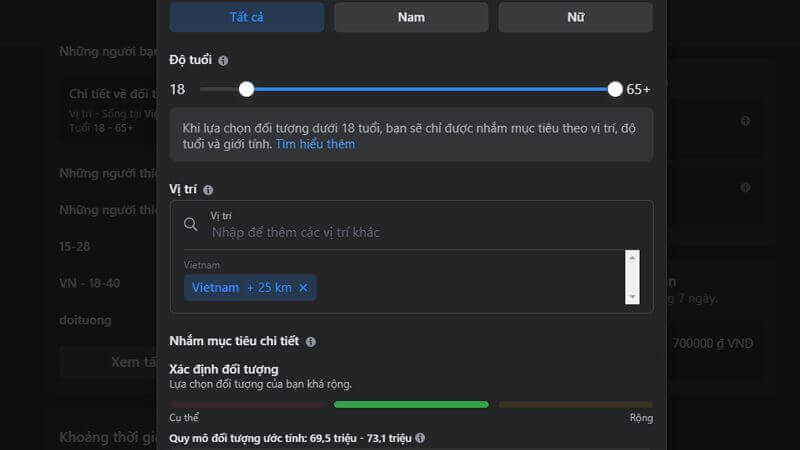 Thiết lập mục tiêu quảng cáo của bạn