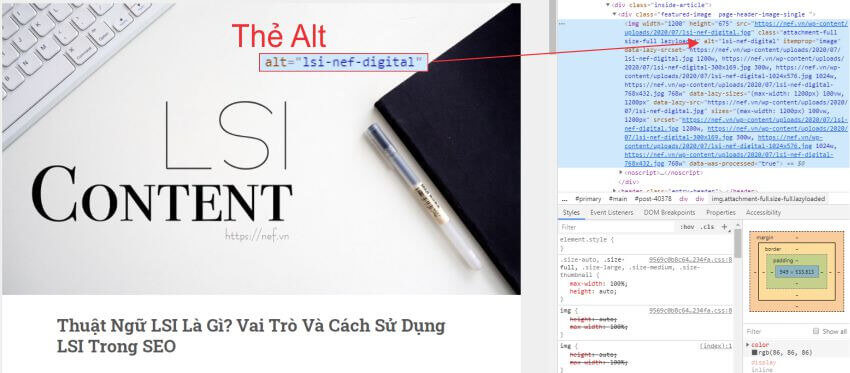 Hình ảnh 80+ Thuật Ngữ Thường Gặp Khi Làm SEO 23 Thẻ Alt nói về một thuộc tính HTML được sử dụng để mô tả nội dung của hình ảnh trên trang web