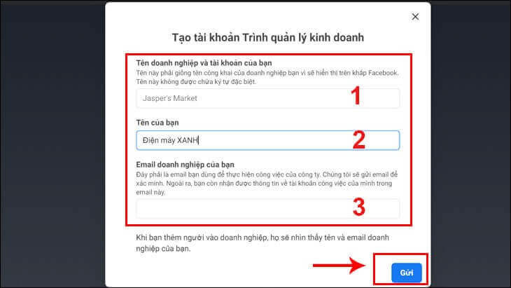 Tao tai khoan Quang Cao Facebook don gian chi trong 1 phut 8