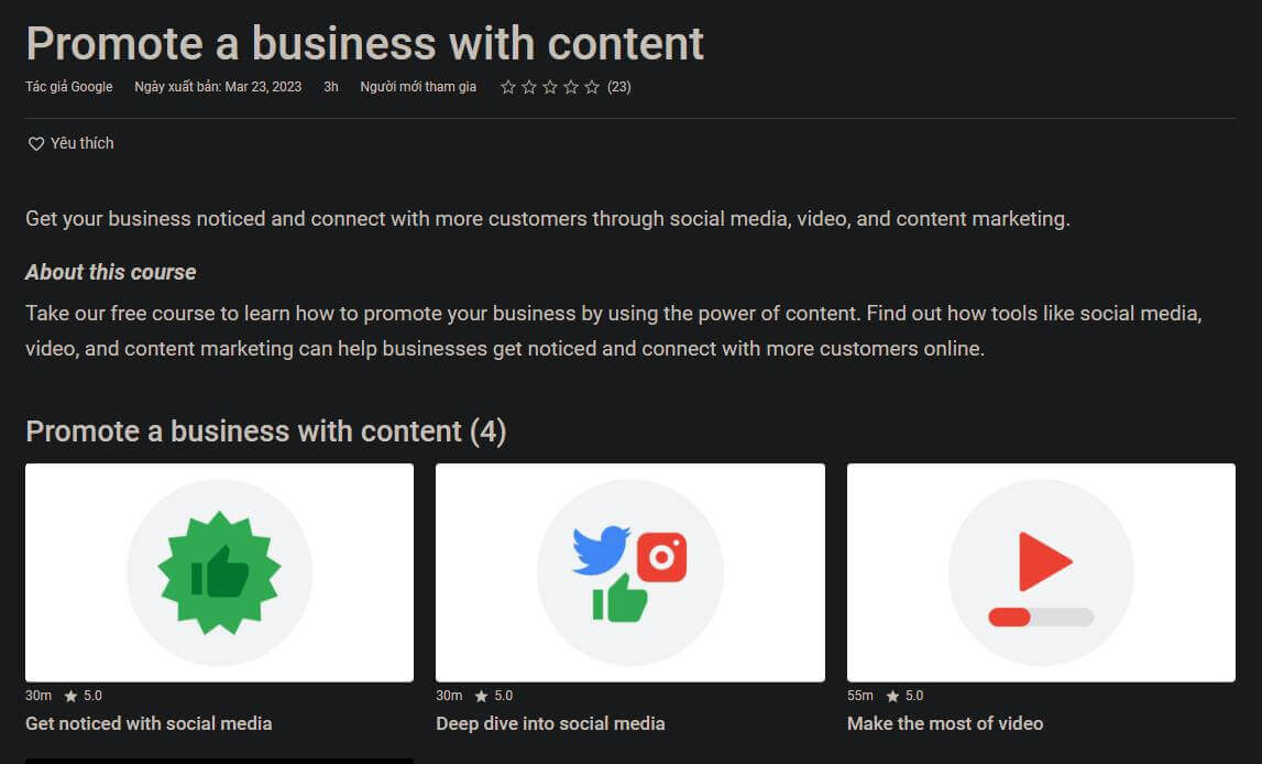 Hình ảnh Top 12 Khóa Học Content Marketing Miễn Phí Và Có Phí 20 Google Digital Garage Promote a business with content