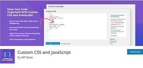 Custom CSS and JavaScript