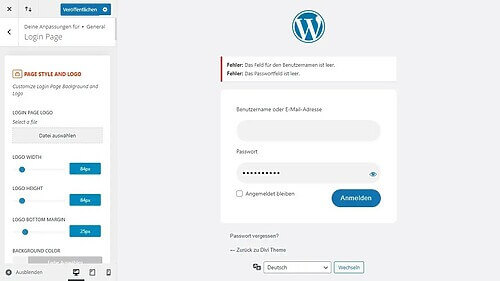Custom Login Page