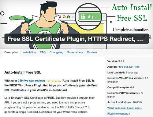Free SSL Certificate Plugin 1