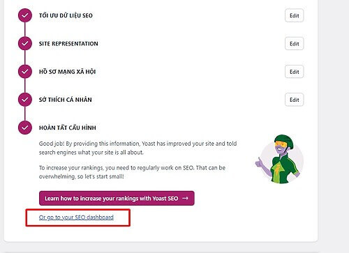 Or go to your SEO dashboard
