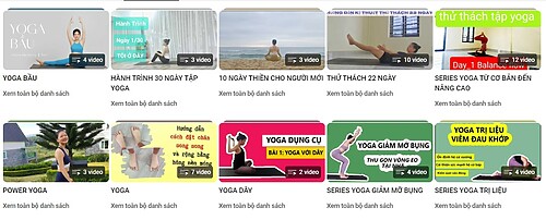chuoi video yoga