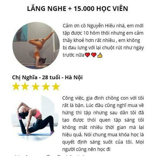 feedback hoc vien yoga
