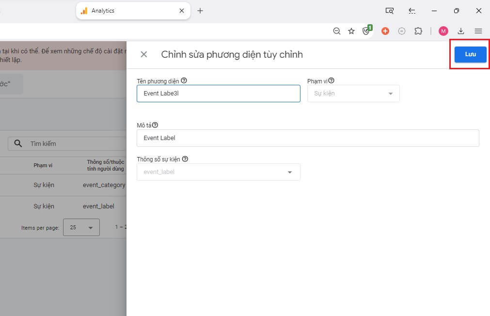 Hình ảnh Custom Dimension - Hướng Dẫn Cách Thiết Lập Trong Google Analytic 4 49 Huong Dan Thiet Lap Custom Dimension Trong Google Analytic 4 17