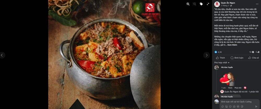 Hình ảnh 10 Ý Tưởng & 6 Mẫu Content Nhà Hàng Hay Và Thu Hút Khách Hàng 8 content nha hang 4