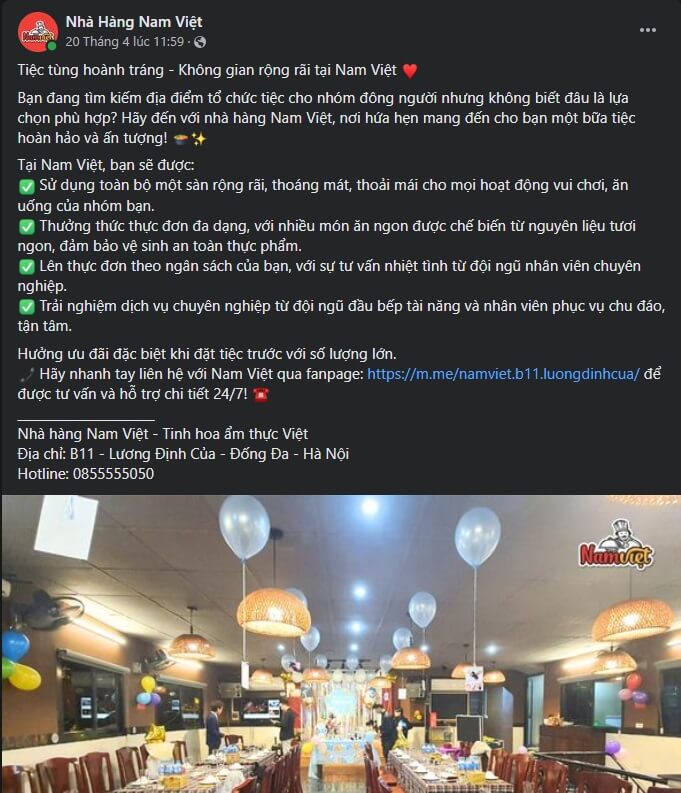 Hình ảnh 10 Ý Tưởng & 6 Mẫu Content Nhà Hàng Hay Và Thu Hút Khách Hàng 13 content nha hang 5