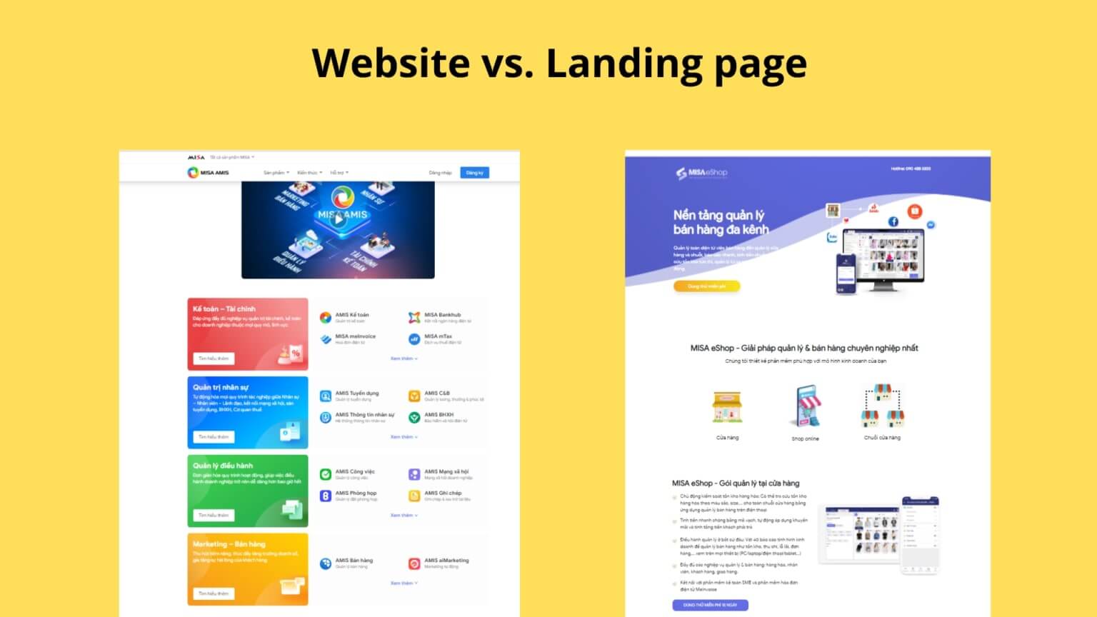 Hình ảnh Landing Page và Website - Sự Khác Biệt Và Tầm Quan Trọng Đối Với Doanh Nghiệp 12 landing page va website 8