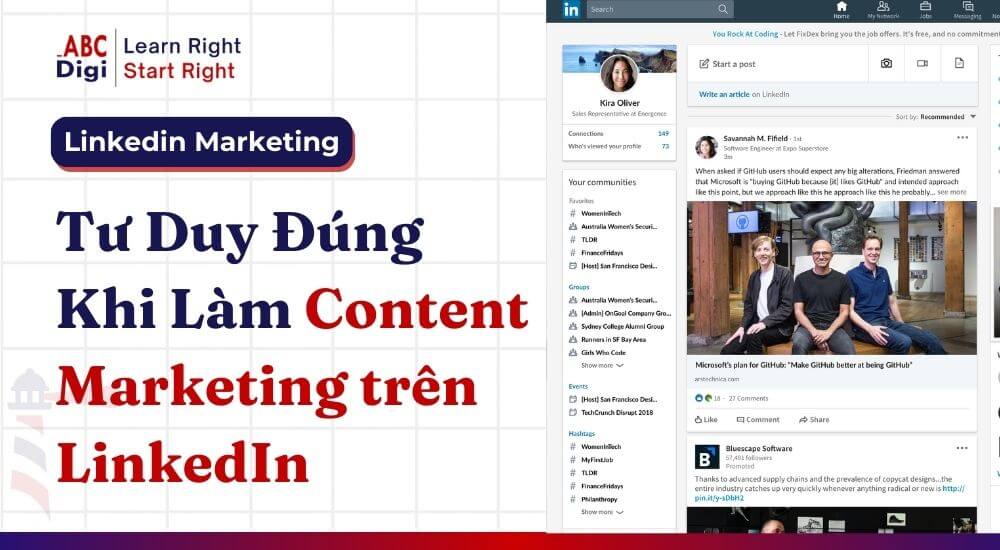 Hình ảnh Tư Duy Content Marketing trên LinkedIn: Biến Chuyên Môn Thành "Nam Châm" Hút Leads 1 content marketing tren linkedin 2
