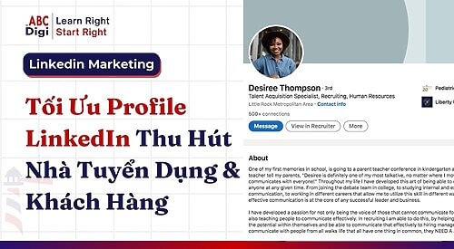 Hình ảnh Tối Ưu Profile LinkedIn A-Z Thu Hút Nhà Tuyển Dụng & Khách Hàng 5 linkedin profile 1