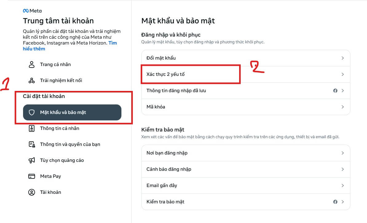 huong dan cai dat bao mat 2 lop facebook 2fa toan dien an toan 2