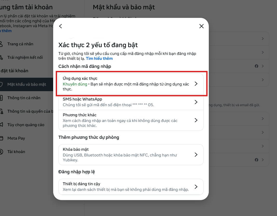 huong dan cai dat bao mat 2 lop facebook 2fa toan dien an toan 3