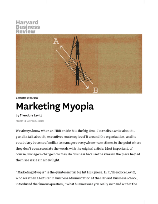 thien can marketing marketing myopia