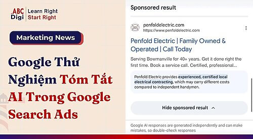 Google Thử Nghiệm Tóm Tắt AI Trong Search Ads