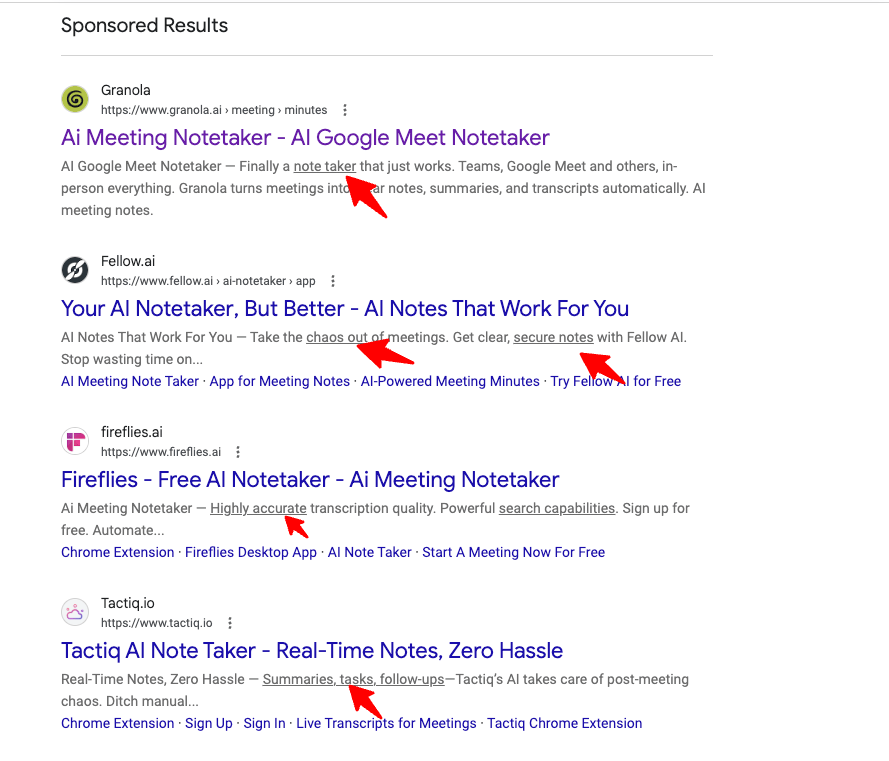 Hình ảnh Google Thử Nghiệm Link Có Thể Bấm Trong Mô Tả Search Ads 2 google thu nghiem link search ads