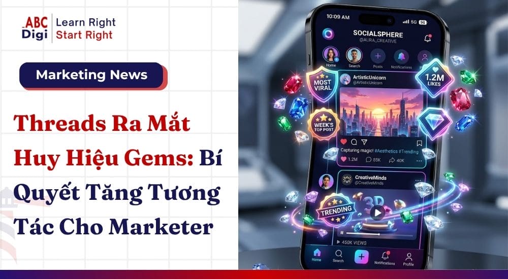 Threads Ra Mắt Huy Hiệu Gems: Cơ Hội Vàng Để Tăng Tương Tác Mà Marketer Mới Không Nên Bỏ Lỡ